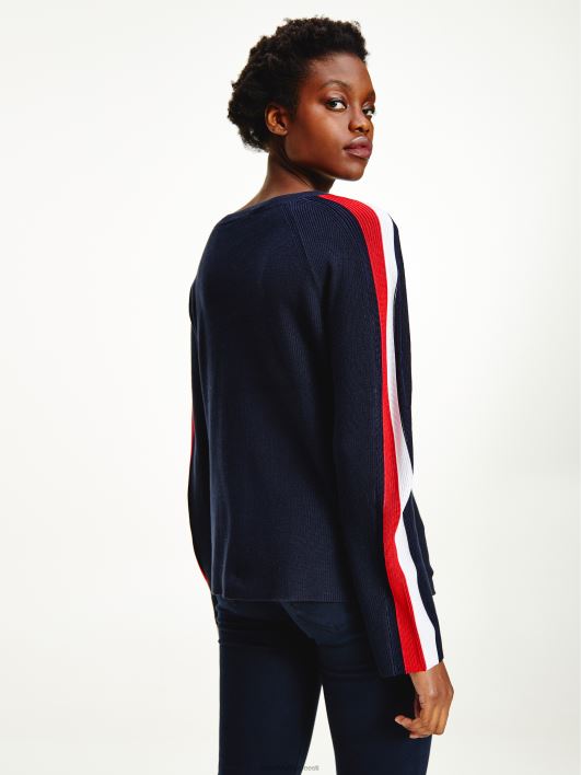 signatuurvarrukatega ümarkaelusega kampsun RJV622200 kõrbe taevas Tommy Hilfiger