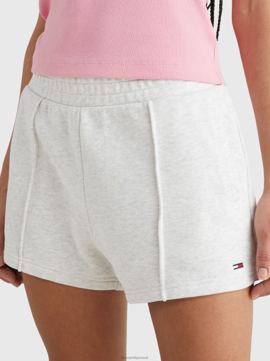 hädavajalikud orgaanilisest puuvillast lühikesed püksid RJV622446 hõbehall kanarbik Tommy Hilfiger