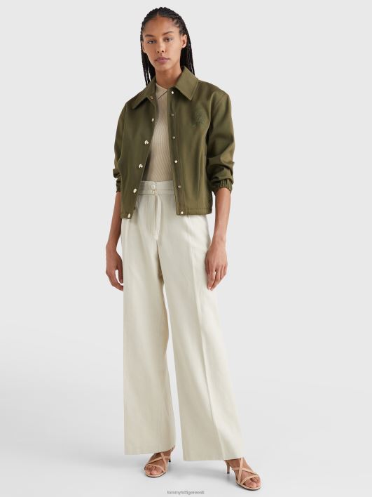 crest lilleline kamovoodriga treeneri jope RJV621982 armee roheline Tommy Hilfiger