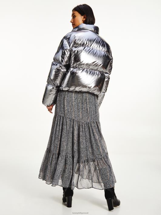 läikega fooliumiga suletäidisega puhvjakk RJV622005 hõbedane Tommy Hilfiger