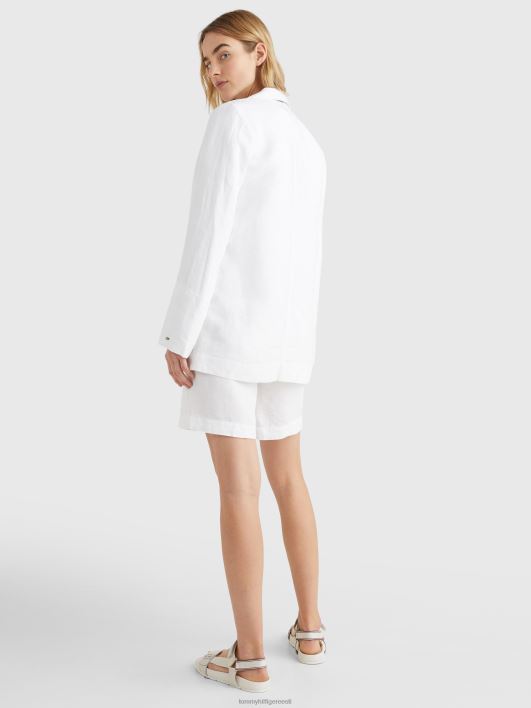 linane lõdvestunud bleiser RJV622000 valge Tommy Hilfiger