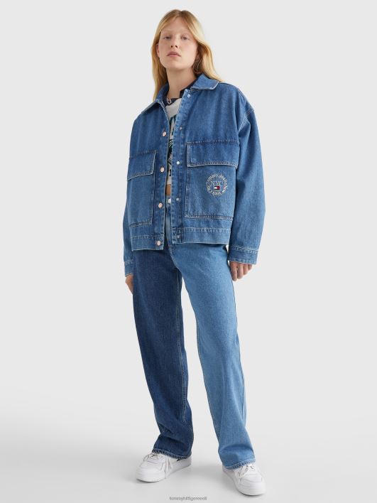 tikitud taaskasutatud teksajakk RJV622016 denim keskmine Tommy Hilfiger