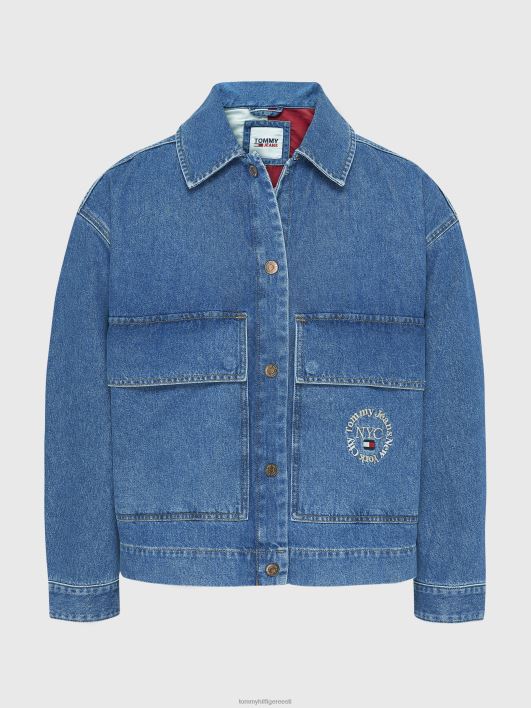 tikitud taaskasutatud teksajakk RJV622016 denim keskmine Tommy Hilfiger