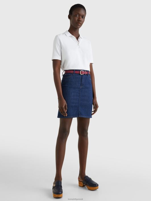 poolvarrukatega lõdvestunud polo RJV622372 th optika valge Tommy Hilfiger