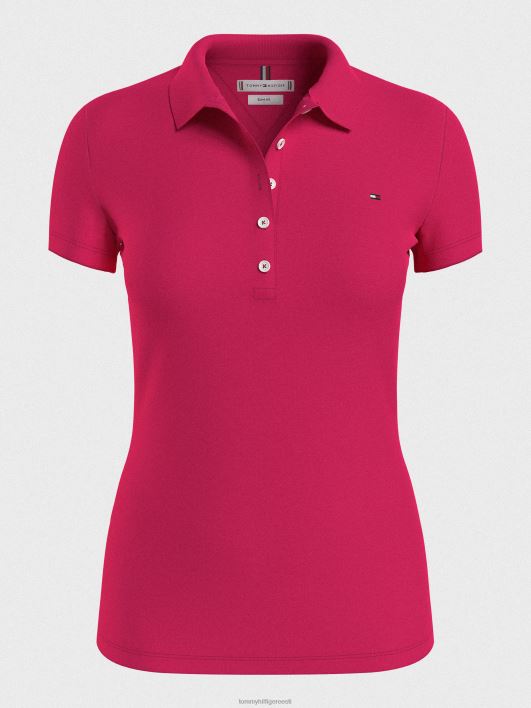 slim fit pique polo RJV622366 roosa hiilgus Tommy Hilfiger