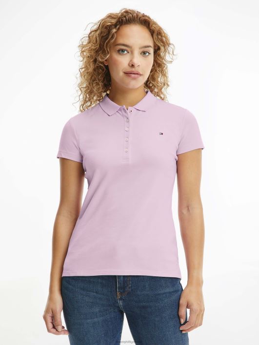 slim fit pique polo RJV622370 helendav sirel Tommy Hilfiger