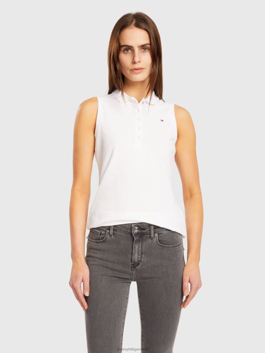 varrukateta õhuke polo RJV622343 th optika valge Tommy Hilfiger