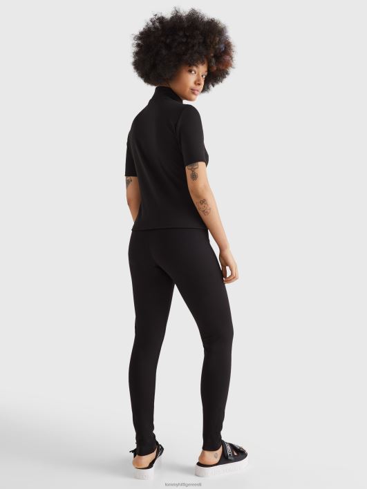 allkirjaga kõhnad täispikad retuusid RJV622316 must Tommy Hilfiger