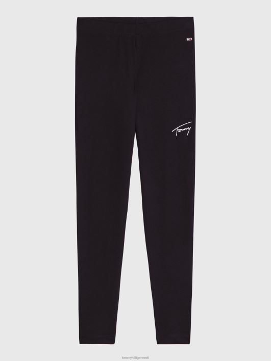 allkirjaga kõhnad täispikad retuusid RJV622316 must Tommy Hilfiger