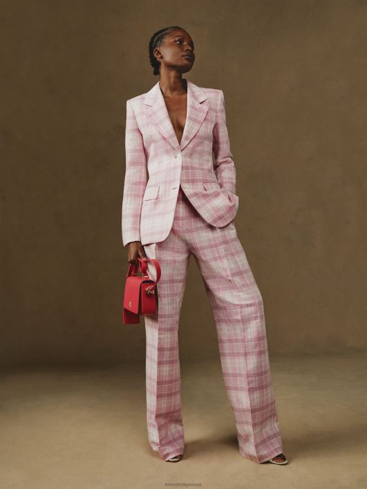 madras check püksid RJV622332 hele pastelne roosa Tommy Hilfiger