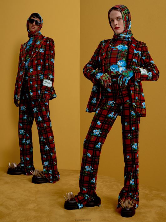 th x richard quinn tartanpüksid RJV622337 punane Tommy Hilfiger