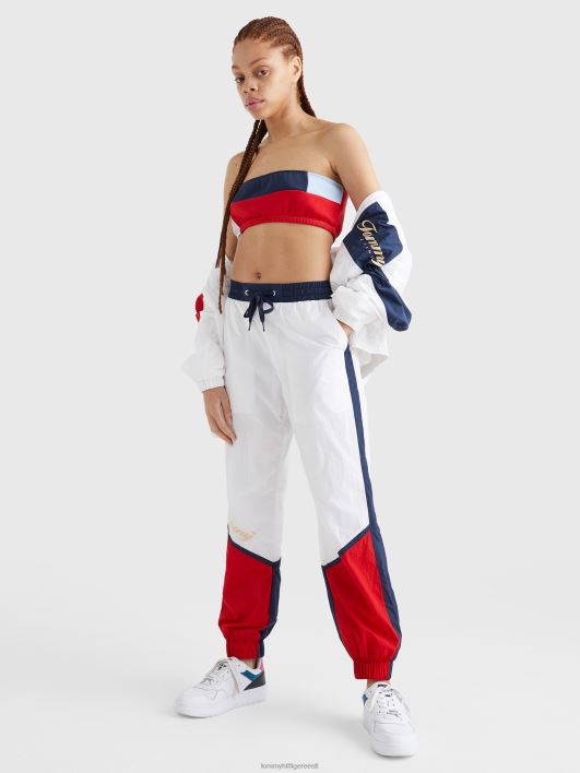 värviplokiga kootud sörkpüksid RJV622278 valge/multi Tommy Hilfiger