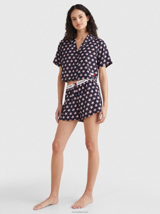 85 tärni prindiga logoga vöörihmaga lühikesed püksid RJV622272 nihketäht Tommy Hilfiger