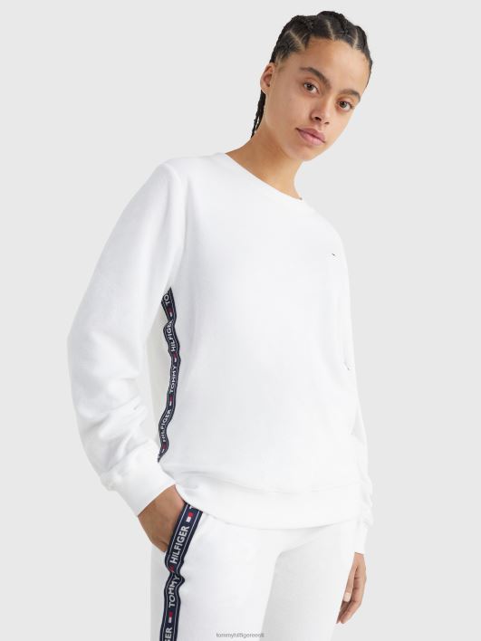 rätiklogoga lindiga dressipluus RJV622266 valge Tommy Hilfiger