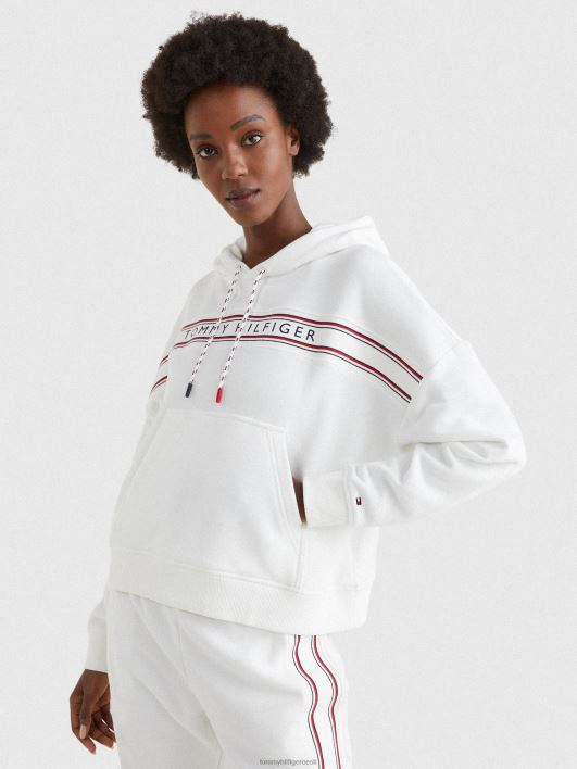 signatuuril teibiga pingutusnööriga kapuuts RJV622274 valge Tommy Hilfiger