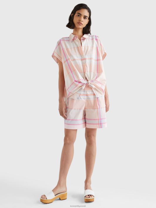 curve madras relaxed fit särk RJV622378 kerge madras/päikeseloojangu virsik Tommy Hilfiger