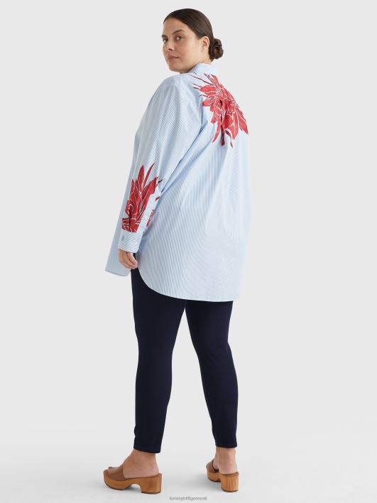 kõver lillemustriga triibuline poiss-sõbrasärk RJV622394 saare lill/ithaka triip Tommy Hilfiger