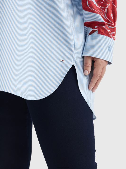 kõver lillemustriga triibuline poiss-sõbrasärk RJV622394 saare lill/ithaka triip Tommy Hilfiger