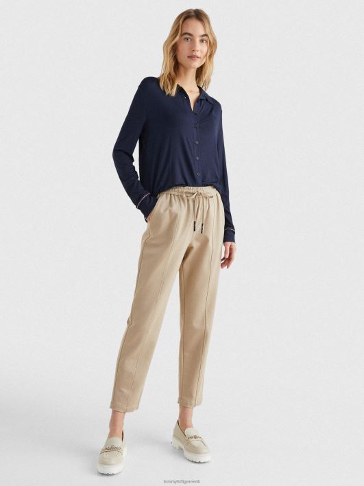 monogrammiline tavalise sobivusega trikoosärk RJV622408 kõrbe taevas Tommy Hilfiger