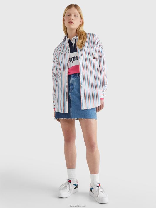 triibuline vanaisa särk RJV622390 valge/multi Tommy Hilfiger