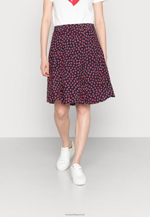 abo allover südameseelik plisseeritud seelik RJV626406 valentinipäev kõikjal/kõrbetaevas Tommy Hilfiger