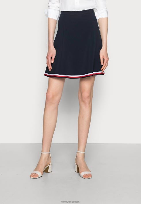 angela lühike seelik a-line seelik RJV627558 sinine Tommy Hilfiger