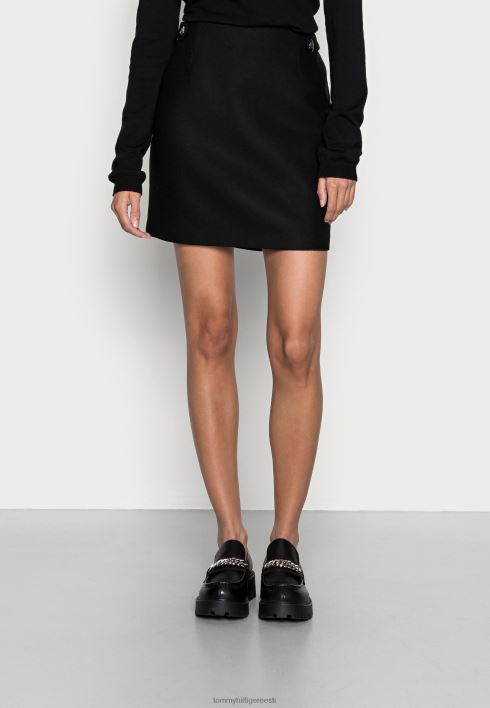 blendbuttons lühike seelik miniseelik RJV625599 must Tommy Hilfiger