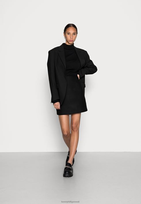 blendbuttons lühike seelik miniseelik RJV625599 must Tommy Hilfiger