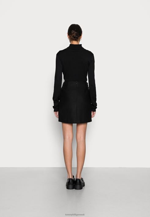 blendbuttons lühike seelik miniseelik RJV625599 must Tommy Hilfiger