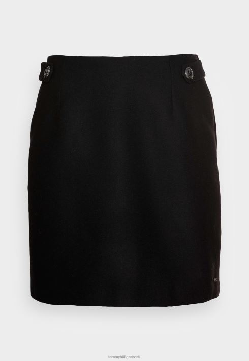 blendbuttons lühike seelik miniseelik RJV625599 must Tommy Hilfiger