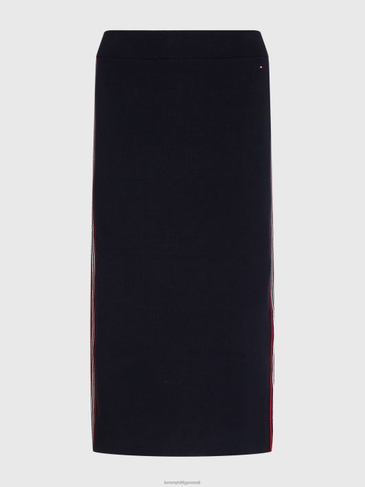 globaalse triibuga seelik RJV622486 kõrbe taevas Tommy Hilfiger