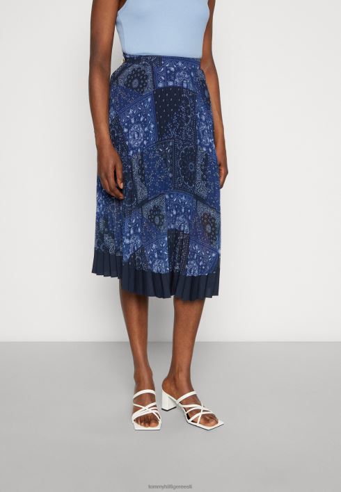 plisseeritud midiseelik pliiatsiseelik RJV625241 kõrbe taevas Tommy Hilfiger