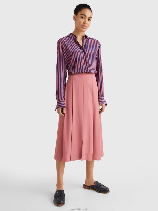 plisseeritud monogramm tikandiga midiseelik RJV622484 inglise roosa Tommy Hilfiger