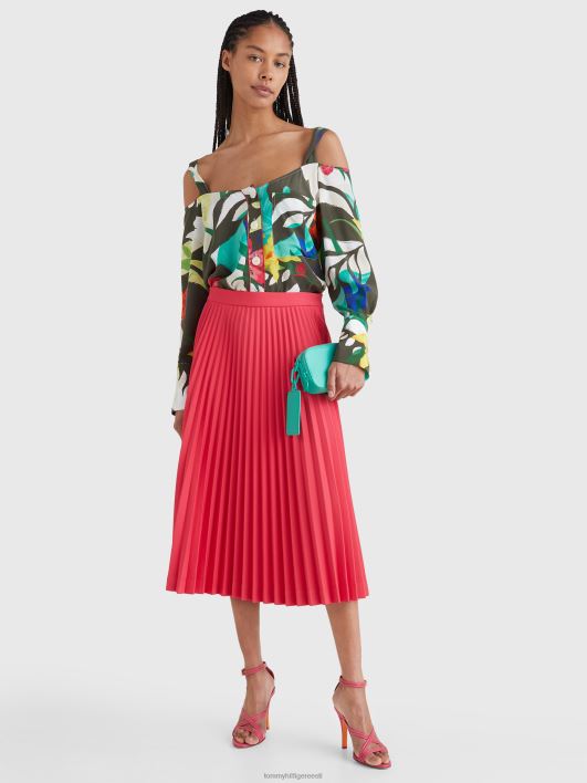 plisseeritud seelik RJV622479 roosa hiilgus Tommy Hilfiger