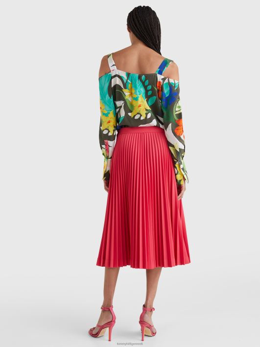 plisseeritud seelik RJV622479 roosa hiilgus Tommy Hilfiger