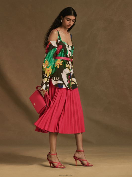 plisseeritud seelik RJV622479 roosa hiilgus Tommy Hilfiger