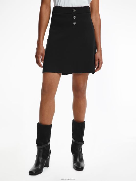 tavalise sobivusega lühike seelik RJV622503 must Tommy Hilfiger