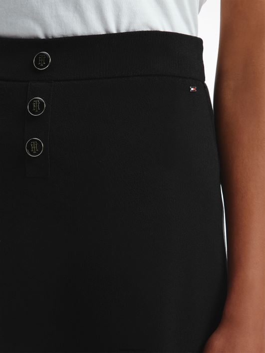 tavalise sobivusega lühike seelik RJV622503 must Tommy Hilfiger