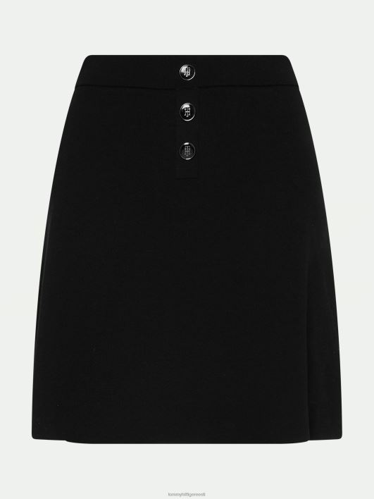 tavalise sobivusega lühike seelik RJV622503 must Tommy Hilfiger