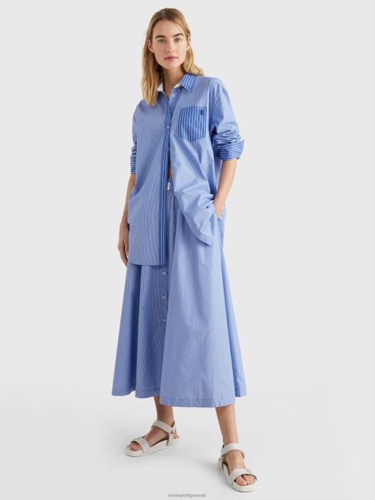 triibuline pingevaba midi seelik RJV622490 peenike triip/sinine Tommy Hilfiger