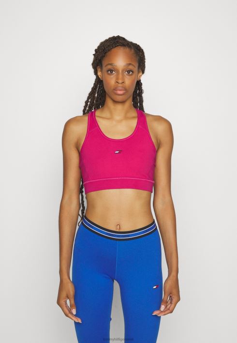intensiivsusega hädavajalik rinnahoidja keskmise toega spordirinnahoidja RJV626615 ekstsentriline magenta Tommy Hilfiger