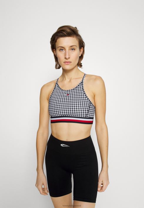 kerge intensiivsusega houndstooth rinnahoidja kerge tugi spordirinnahoidja RJV628950 kõrbe taevas Tommy Hilfiger