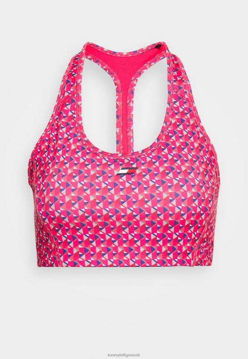 keskmise intensiivsusega võidusõidurinnahoidja keskmise toega spordirinnahoidja RJV628921 väike saar georoosa Tommy Hilfiger