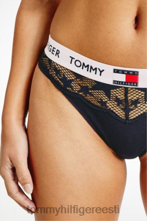 85 tärni pitsist stringid RJV623554 sinine Tommy Hilfiger