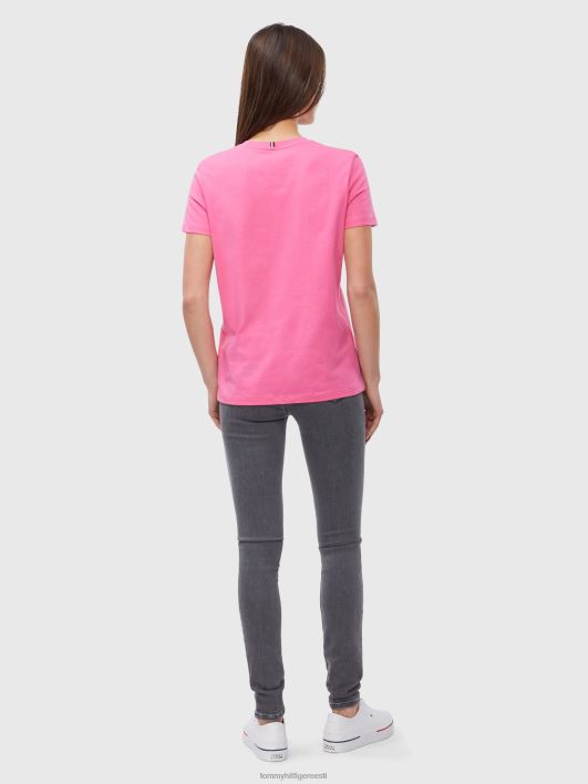 Crew kaelusega graafilise signatuuriga logoga T-särk RJV622757 särav roosa Tommy Hilfiger