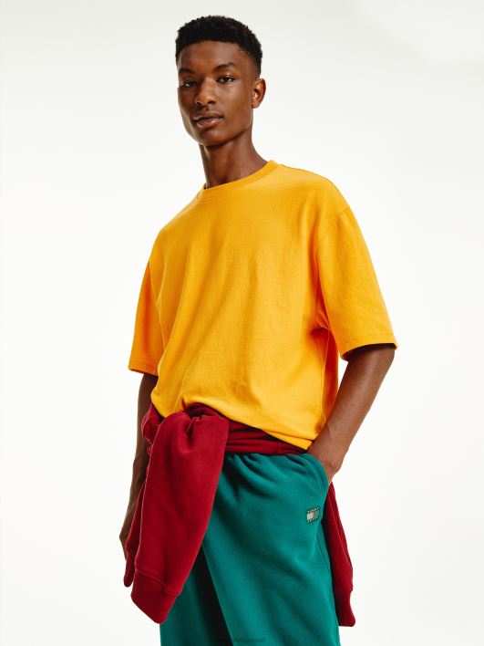 Meeskonnakaelusega T-särk RJV622877 preeriakollane Tommy Hilfiger