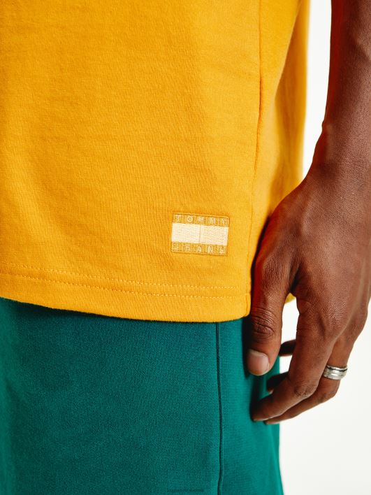 Meeskonnakaelusega T-särk RJV622877 preeriakollane Tommy Hilfiger
