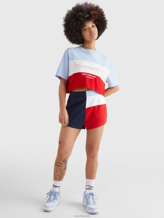 arhiiv ülisuur kärbitud t-särk RJV622811 chambray taevas/multi Tommy Hilfiger