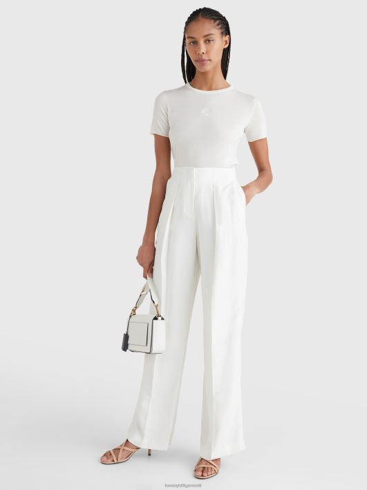 crest tikandiga villane siidist t-särk RJV622828 elevandiluust Tommy Hilfiger