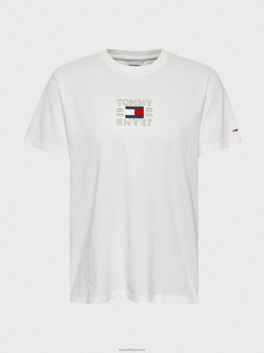 curve lõdvestunud orgaanilisest puuvillast T-särk RJV622728 ekru Tommy Hilfiger